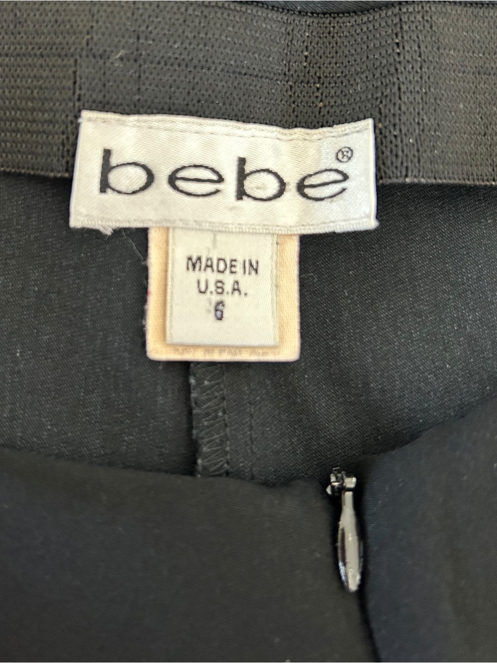 4/$20 Bebe Black Slim Convertible Silhouette Career Pants Size Small Ankle Zip - Picture 4 of 5